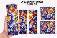 Skinny Tumbler 20oz Wrap Design,4th of july Tumbler PNG Product Image 1