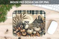 Owl Mouse pad Sublimation - Thanksgiving PNG Design Product Image 1