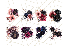 Gothic Roses with Gold Trim PNG, Elegant Dark Floral Art Product Image 3