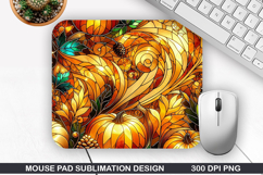 Pumpkin Mouse Pad Sublimation, Halloween Mouse Pad PNG Product Image 1