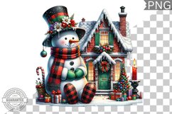 Christmas Snowman Sublimation - Clipart PNG Design Product Image 1