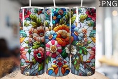 Embroidered Flowers Tumbler Wrap - High Quality 300 Dpi Product Image 1
