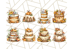 Fall Cake Clipart PNG, Autumn Cakes With Pumpkins Product Image 5