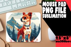 Mountain Trek Pup Mouse Pad Sublimation Product Image 1