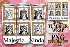 Sweet Inspirations 20oz tumbler wrap, Funny Cat Product Image 1