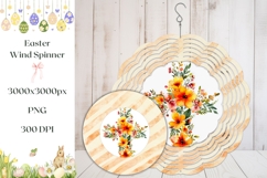 Christian Floral Cross Wind Spinner, Flowers Wind Spinner Product Image 1