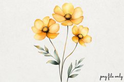 Wild flowers butterflies and dragonfly Clipart PNG Product Image 1
