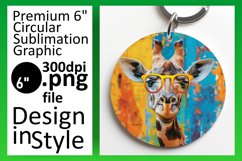 Spring Round Design Designs - Giraffe Sublimation Product Image 1