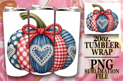 Serene nights 20oz tumbler wrap, Pumpkin Watercolor Product Image 1