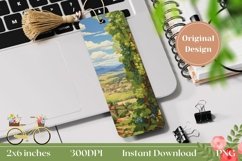 Countryside Bookmark Printable, Vineyard Bookmark Template Product Image 1
