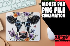 Meadow Magic Cow Spring Mouse Pad: Sublimation Delight Product Image 1