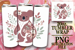 Blissful love 20oz tumbler wrap, Flower Animals Product Image 1