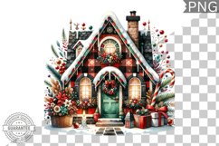 Christmas House Sublimation - Clipart PNG Design Product Image 1