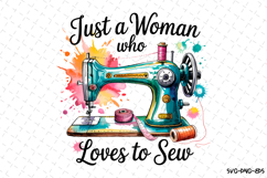 Just a woman who loves to sew svg | Svg Files for Cricut Product Image 1