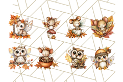 Fall Fairy Animal Clipart PNG, Woodland Creatures With Wings Product Image 5