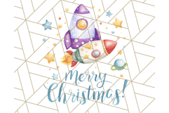 Alien Christmas Clipart, Cute Outer Space Holiday PNG Product Image 5
