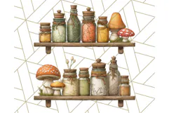 Cozy Cabin Critters Clipart PNG, Fall Animal Png Product Image 5