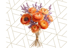 Fall Flower Bouquets Clipart PNG, Autumn Floral Clip Art Product Image 5