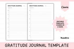 Gratitude Journal Printable &amp; Editable Template 3 Product Image 1