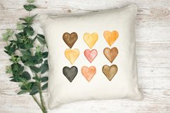 Hearts watercolor Clipart BOHO sublimation designs Nursery. Product Image 3