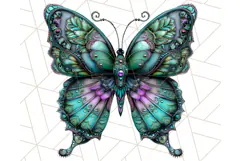 Metallic Butterfly Clipart PNG Clipart, Vibrant Butterfly Product Image 5