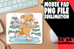 Sweet Mouse Pad Design Sublimation, Cute Bear Product Image 1