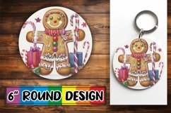 Christmas Watercolor Round Design Sublimation Ready Product Image 1