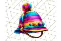 Funky Safari Animals PNG Clipart With Rainbow Hair, Cute Png Product Image 5