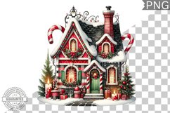 Christmas House Sublimation - Clipart PNG Design Product Image 1