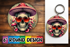 Playful Ornaments Circle Sublimation, Skull Product Image 1