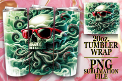 Blissful Moments 20oz tumbler wrap, Skull Product Image 1