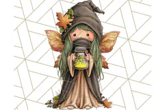 Halloween Fairy Clipart PNG, Spooky Cute Character Art Product Image 5