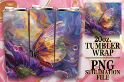 Teardrop Earrings with Shiny Butterfly Design 20oz Product Image 1