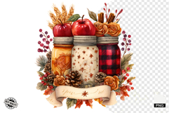 Fall Masons Jars Clipart Product Image 1