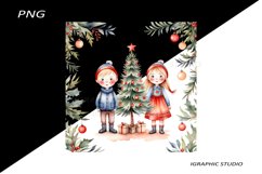 Winter Png, Christmas Kids Clipart, Folk Christmas Png Product Image 1
