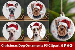 Breeds Of Christmas Dog Ornaments Clipart PNG Product Image 1