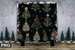 Christmas Tree Square Sublimation Slate Design Product Image 1