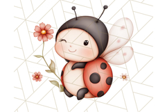 Cute Ladybug Clipart PNG, Pastel Whimsical Bug Illustrations Product Image 5