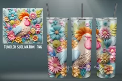 3D Chicken Tumbler | Sublimation 3D Tumbler Wrap Product Image 5