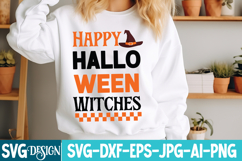 Happy Halloween Witches SVG Cut File,Happy Halloween Witches Product Image 2