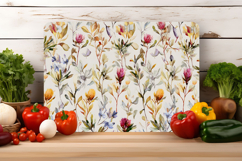 Watercolor Wildflower Cutting Board | Cutting Board png Product Image 3