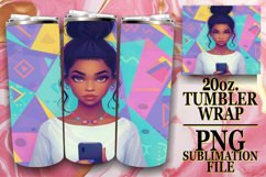 Watercolor Latino Magic: 20oz Tumbler Wrap Product Image 1