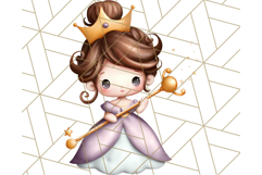 Princess Clipart PNG, Cute Royal Girl Clip Art Product Image 5