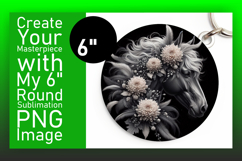 Glamorous Round Design for Sublimation , Horse Product Image 1