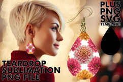 Radiant Teardrop Earrings Ideas, Flower Pattern Product Image 1