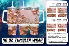 Gleaming Flower Leopard Print Wrap 40oz Product Image 1