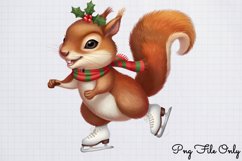 Woodland Christmas Watercolor Clipart PNG Product Image 1