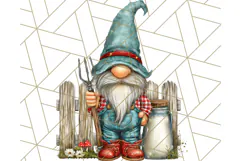 Farmer Gnome Clipart, Cute Farm Gnomes PNG Illustrations Product Image 5
