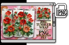 Blossoming Vibrant Spring Petal 3D 20oz Tumbler Wrap Product Image 1