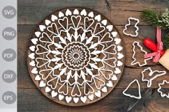 Mandala Flower - Christmas Decoration Flower SVG Design Product Image 1